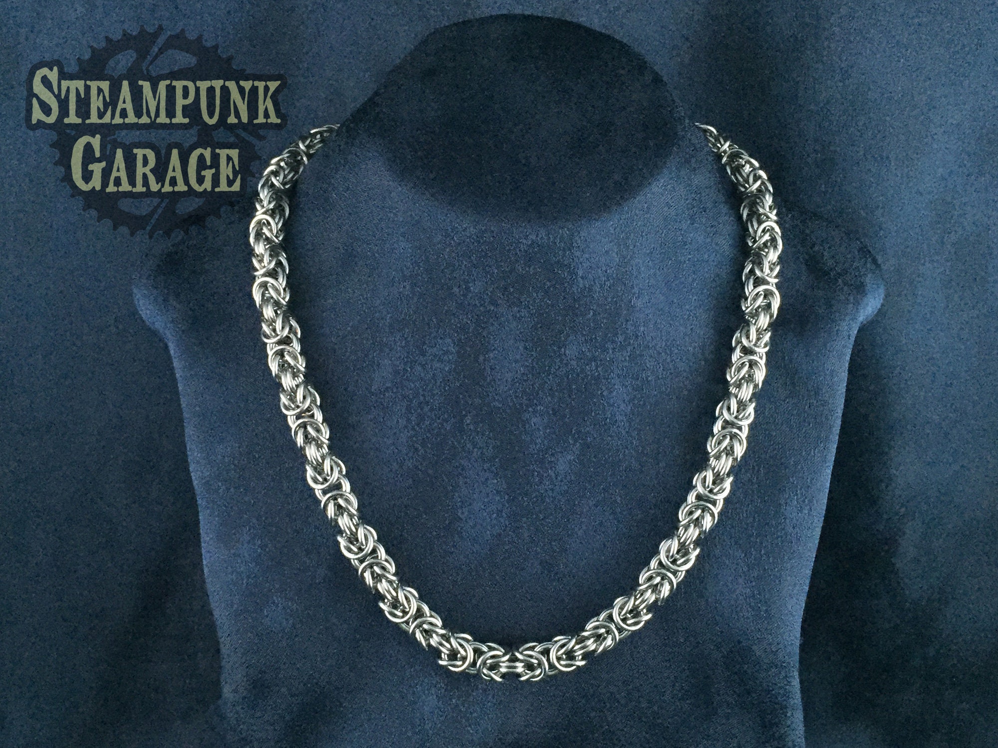 Sleek and Strong: Titanium or Stainless Steel Byzantine Chain