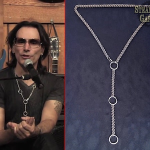 Steve Vai inspired chain Stainless or Titanium Flying V necklace JPL adjustable Chainmaille image 1