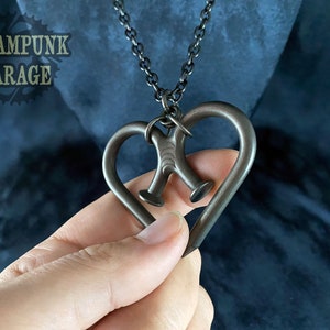 Titanium Nail Heart Made from Welded Construction Nails Unbreakable Dark Heart Featuring Nailmaille® image 2