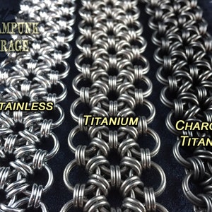 Byzantine Stainless or Titanium Classic Chainmaille Bracelet Kings Chain Etruscan Chain image 8