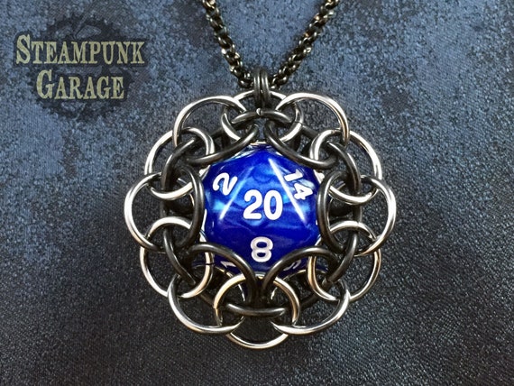 D20 Dice Cage Necklace