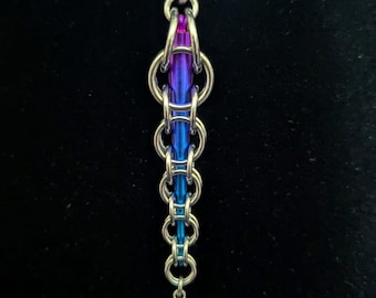 Anodized Titanium Spike Pendant — Caged Beauty, Unchained Attitude - Steampunk Garage Original Design!