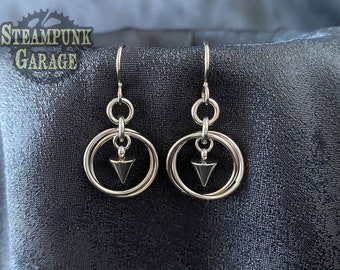 Mobi Spike Earrings - Stainless Steel with Allergy-free Titanium Hooks!