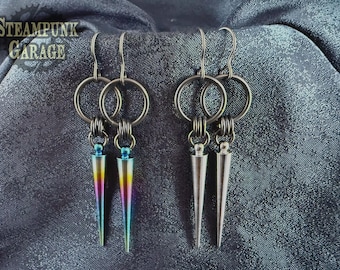 Titanium Spike Earrings — Where Elegance Meets Anarchy - Sleek, Elegant and Lightweight - Upgrade with Matching Pendant Available!