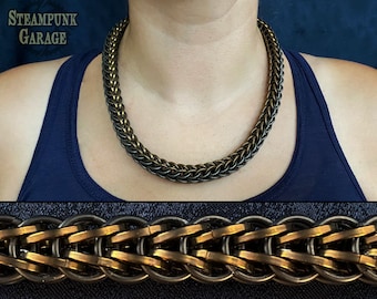 Titanium Foxtail Chainmaille Necklace – Viking Style, Square Wire - Available as a Bracelet, Wallet Chain, or Key Fob