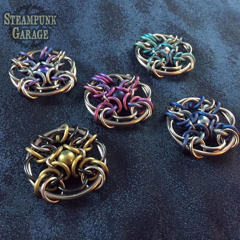 Forbidden Eye Knot Titanium Steel Mix Variant on a Jen Etsy