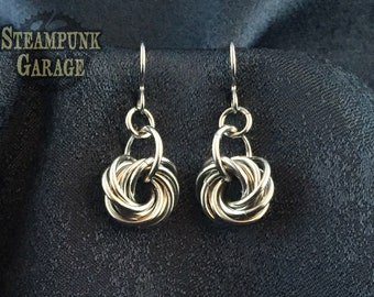 Mobius Vortex Earrings - Stainless Steel with Allergy-free Titanium Hooks!