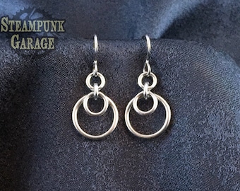 Circles Earrings - Stainless Steel with Allergy-free Titanium Hooks!