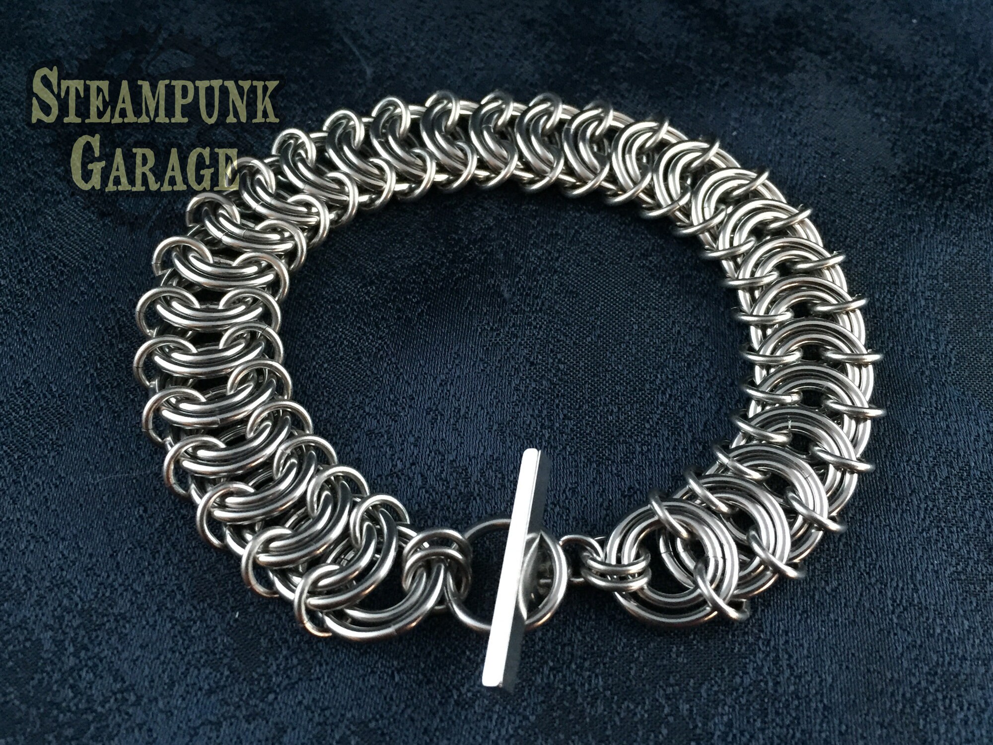 Vertebrae Luxe Industrial Bracelet - TITANIUM or Stainless STEEL