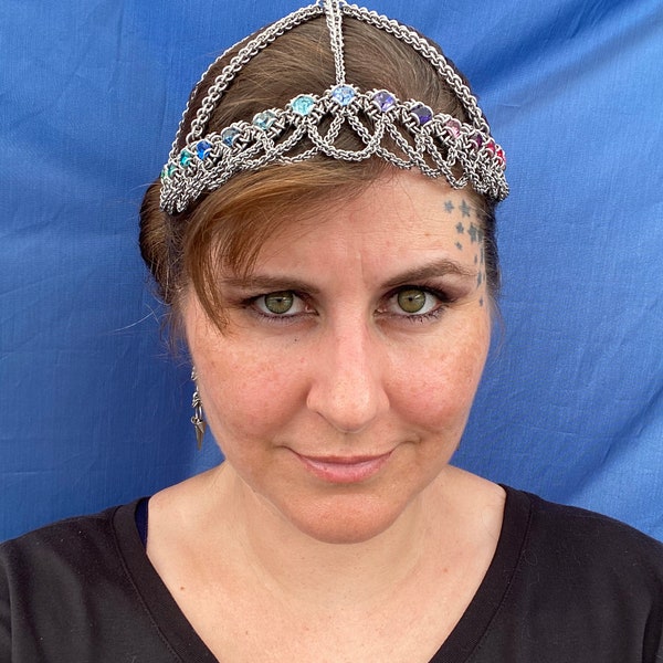 The Crown of Conjuring - One of a Kind chainmaille headdress
