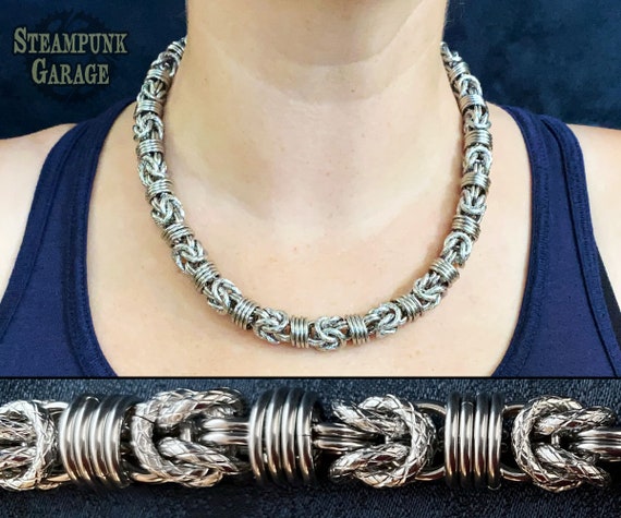 ビザンチンチェーン バリチェーン 52㎝ 925SILVER ネックレス ビザンチンチェーン、メンズ レディース 925 スターリング