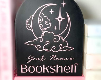 Letrero personalizado para estantería, decoración de biblioteca impresa en 3D a medida