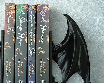 3D Printed Bat Wing Bookends | Gothic Bookshelf Decor