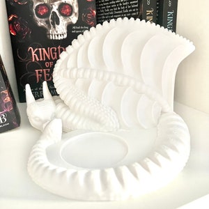 Dragon Book Holder White 3D Printed Dragon Book Nook Fantasy Gift Fantasy Dragon Magical Reading Display Book Lovers Gift Book Page Holder