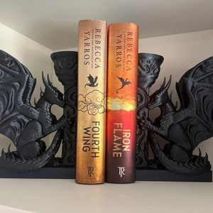 Black Dragon Bookends 3D Printed Magical Gothic Elegant Fantasy Book Holders Book Gift Unique Bookish Decor