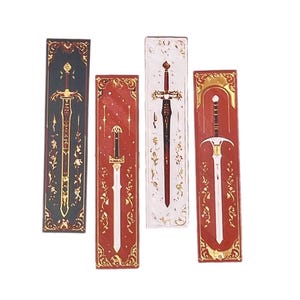 Sword Bookmark Fantasy Bookish Bookmarks Orange Red Gold Book Decor