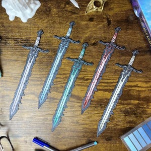 3D Printed Sword Bookmark - 10.5 inches - Perfect for Fantasy Readers, Book Lovers, and Collectors