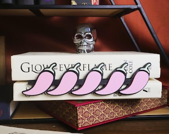 Boekbeoordelingssysteem Spicy Pepper: 3D-geprint boekenplankdecor voor lezers van romantiek en vuil