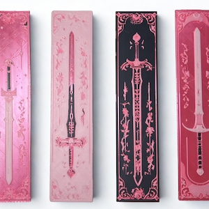 Romantasy Sword Bookmarks | Pink Fantasy Reader Gift Set