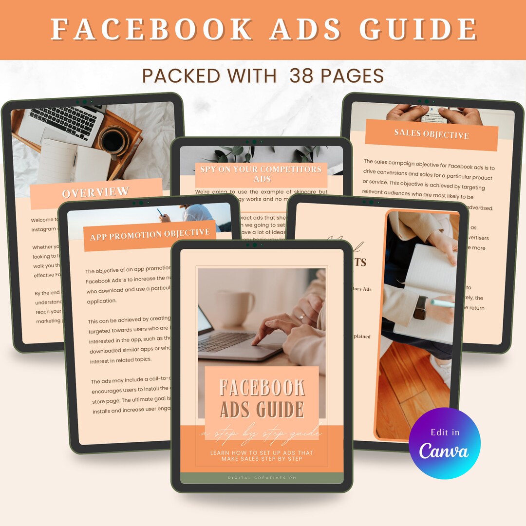Facebook Ads Step-by-step Guide Learn How to Set up Ads - Etsy