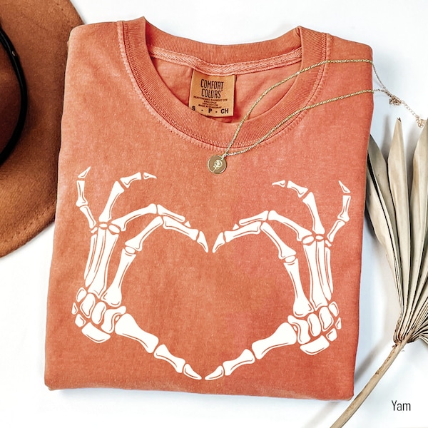 T-shirt squelette Comfort Colors®, T-shirt squelette d'Halloween, T-shirt d'Halloween pour femme, T-shirt de la saison effrayante, Cadeau d'Halloween