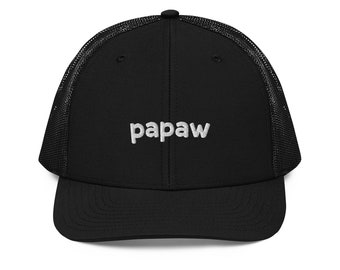Papaw Snapback Hat - Fathers Day Hat, Embroidered Dad Gift, Papaw Gifts, Denim Poppy Cap, Fathers Day Gift, Grandfather Cap, Gramps