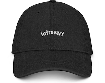Introvertierter Hut - Baseballmütze gestickt, verstellbarer Dad-Hut - antisoziales Geschenk für Männer und Frauen - introvertiert AF - antisozialer Lebensstil