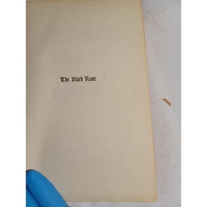 Vintage La Rosa Negra Thomas B Costain 1945 Tela negra HC Ficción histórica imagen 5