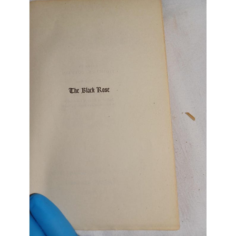 Vintage La Rosa Negra Thomas B Costain 1945 Tela negra HC Ficción histórica imagen 5