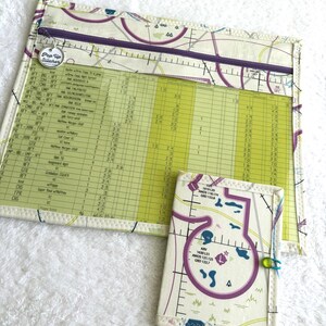 Aviation Map Project Bag : Vinyl Front 14 x 11 with matching notion