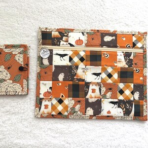 Ghostly Patchwork Project Bag: Full Fabric 14x11  and matching notion