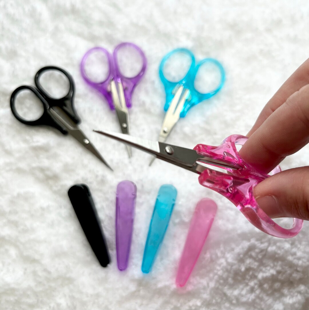 Pink Violet Scissors Small Sewing Scissors Spring Embroidery Scissors – Pink Purple Curved ...