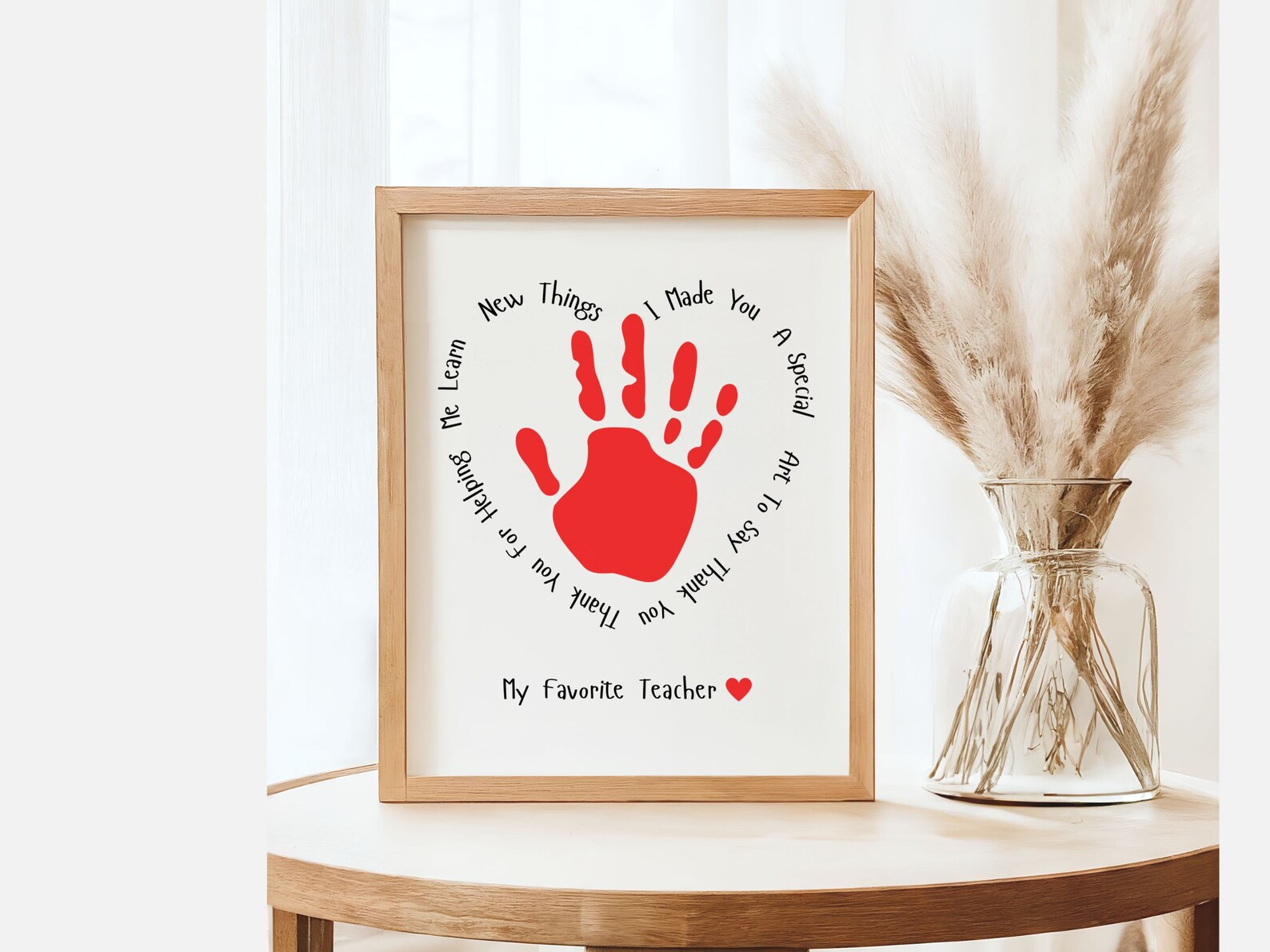 Teacher Appreciation Handprint Art, Handprint Gift, Teacher ...