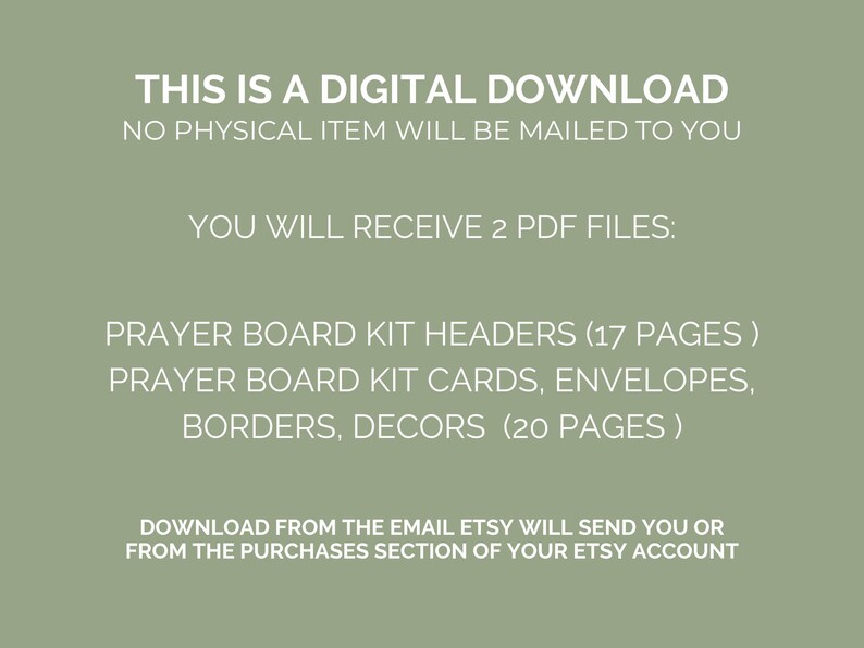 Prayer Board Kit Printable, Prayer Vision Board, Prayer Board Template ...