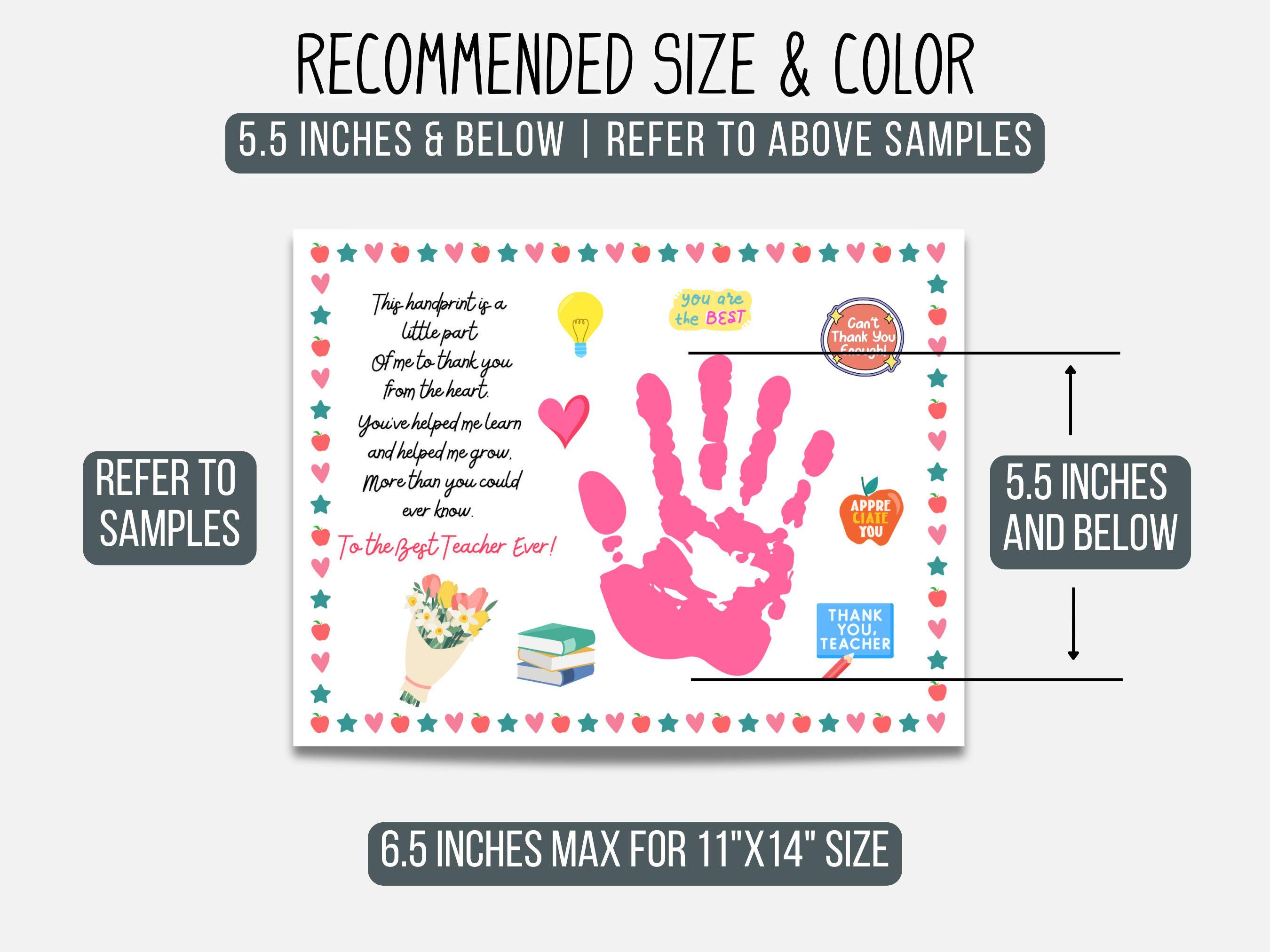 Teacher Appreciation Handprint Art, Teacher Handprint Craft, Handprint ...