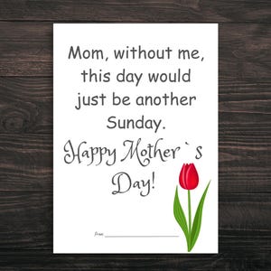 Cartão engraçado do dia das mães, presente do dia das mães, cartões do dia das mães, cartão engraçado para a mãe, impressão do dia das mães, lembrança feliz do dia das mães