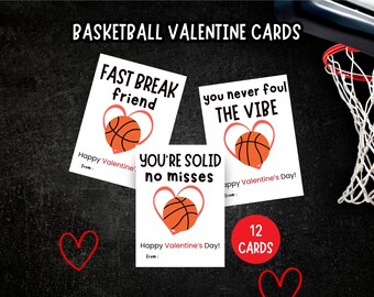 Basketball Valentine Cards, Kids Valentines Day, Funny Printable Classroom Valentine, Boys Valentine, Valentine Exchange, Team Valentine