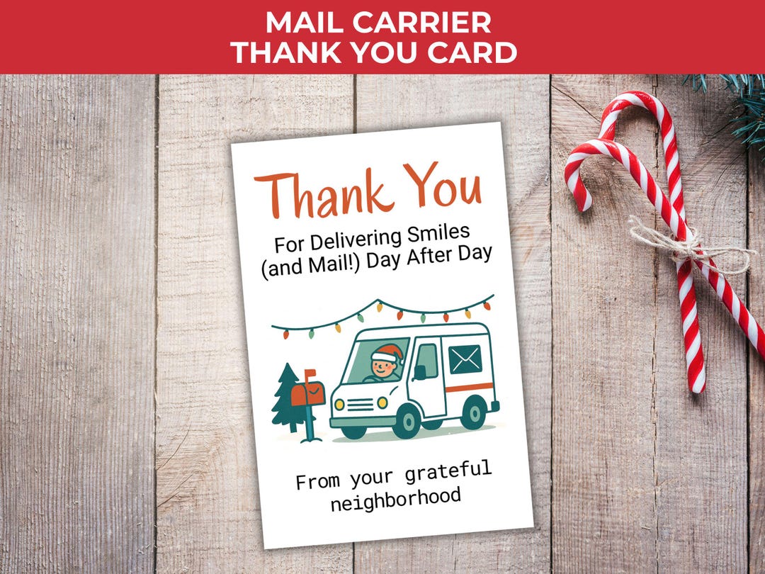 Mail Carrier Thank You Cards