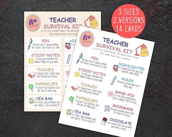 Lehrerin Survival Kit Anhänger: Schulanfang Dankeschön (PDF Download)