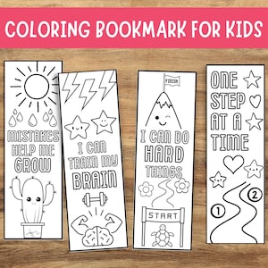 Coloring Bookmark For Kids, Coloring Bookmarks Printable, Back to School Craft, Kids Coloring Activity, DIY Craft Kit, DKids Bookmarks