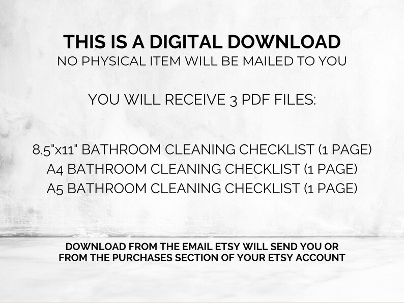Lista de verificación para la limpieza del baño, Tabla de limpieza del baño, Lista de limpieza del baño, Lista de verificación del baño, Limpieza del hogar, Guía de limpieza del baño imagen 6