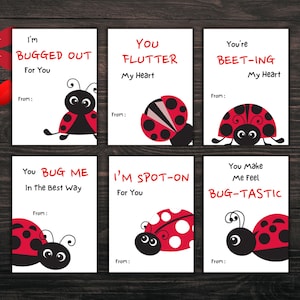 Echange de cartes coccinelle drôle pour la Saint-Valentin, amour bug de la Saint-Valentin, cartes bug de la Saint-Valentin, imprimable Saint-Valentin pour la classe, Saint-Valentin entre ados