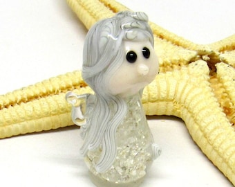 glassbead, angel, flower fairy, glitter, lampwork, MTO