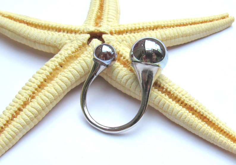 ring with glassbeads, muranoglass, lampwork, adjustable, MTO image 4