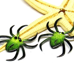 2 copper-spiders enameled, components for making jewelry, MTO