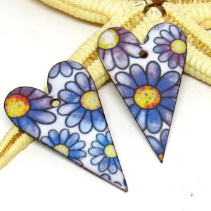 SALE!!! 2 copper-elements enameled, components for making jewelry, ready to ship