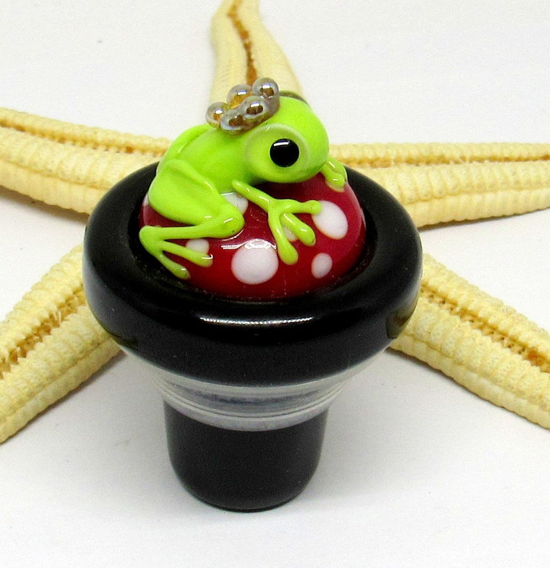 ChristianeImkamp Glass Frog Bottle Stopper - Thumbnail 2