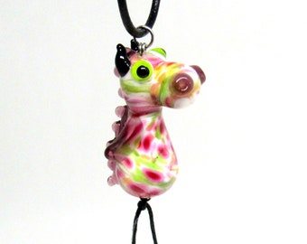 glass pendant, dragon, lampwork, muranoglass, MTO