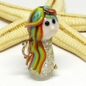 glassbead flower fairy, lampwork, muranoglass, rainbow, wings, MTO