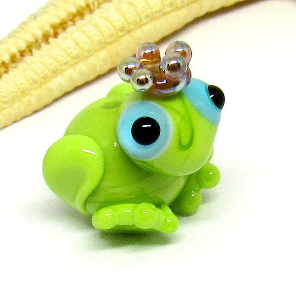 Glass Frog Bead Etsy